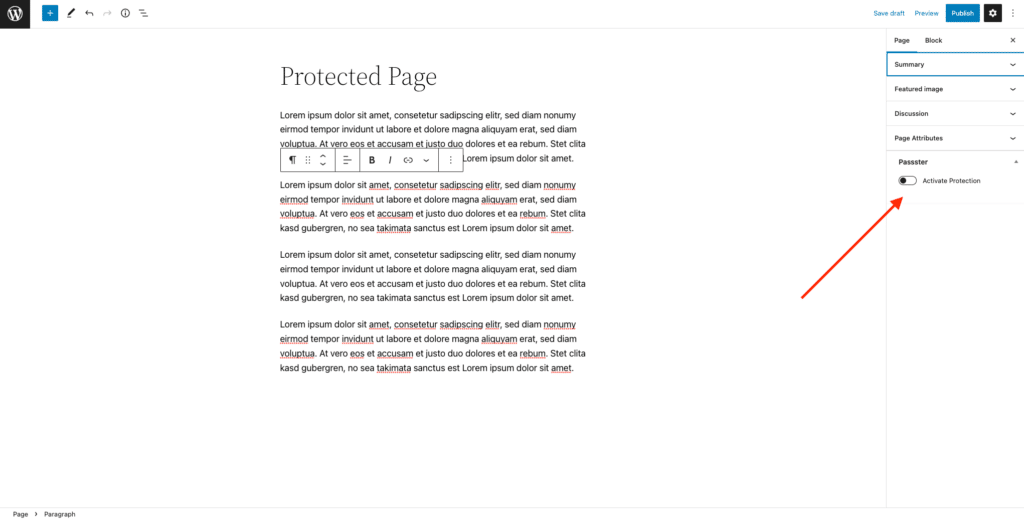 How to Password Protect a Page in WordPress 4