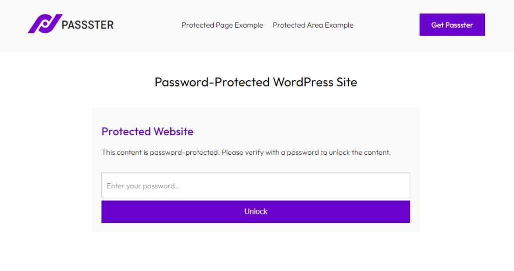 password protect your wordpress site
