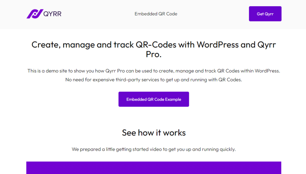 WordPress QR code generator plugin